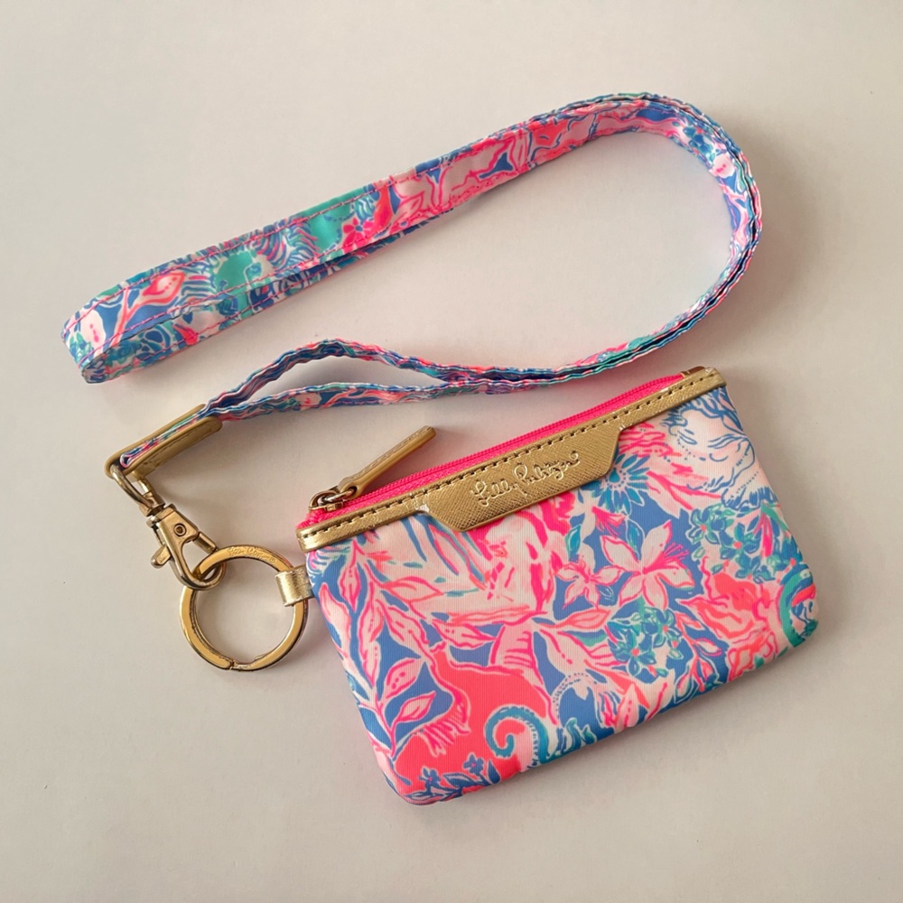 Lilly Pulitzer ID/ Card holder Wallet. Matching Keychain included.